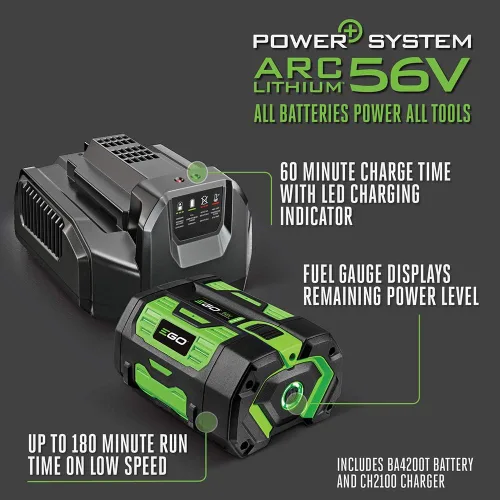 Vista 7 de EGO POWER+ Soplador de hojas para mochila, eléctrico inalámbrico de 600 CFM, incluye batería de 56V 7.5Ah y cargador - LB6003