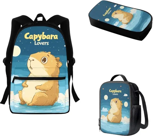 Vista 254 de FOR U DESIGNS Fuego baloncesto impreso niños escuela mochilas viaje mochila libro bolsa