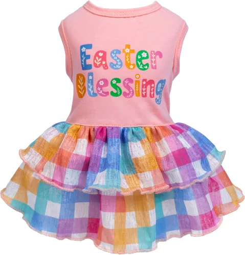 Vista 11 de Fitwarm Ropa de perro 100% algodón American Cutie para el 4 de julio, ropa para perros del Día de los Caídos, vestidos patrióticos, vestido de Cutie
