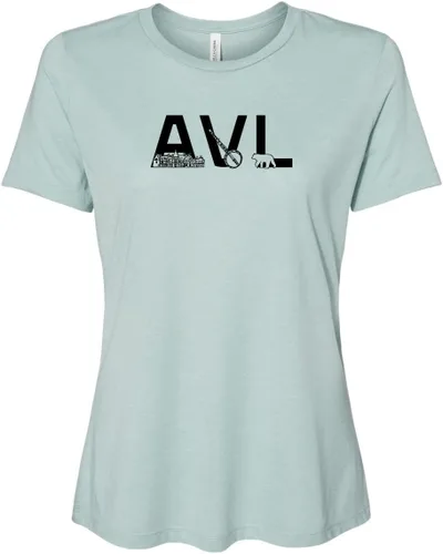 Vista 8 de Cute Women's Screen Printed Crew Neck Tee, Shirts With Sayings, Dusty Blue or Olive
