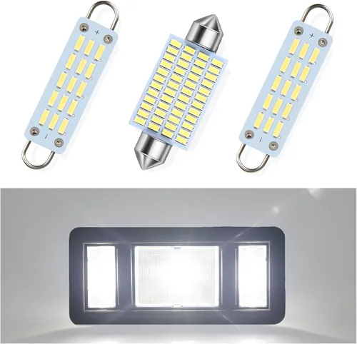 Vista 6 de Cubiertas de luz de cúpula de mapa para techo interior, repuesto de lente transparente compatible con K1500 K2500 C1500 C2500 1988-2000, Chevy