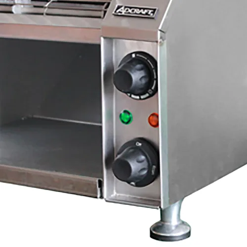 Vista 3 de Adcraft CVYT-120 Encimera Trasportador Comercial Tostadora, 300 rebanadas/Hora, de acero inoxidable, 120v, NSF, 13-1/2'H x 14-1/2'W x 19-1/2'D.