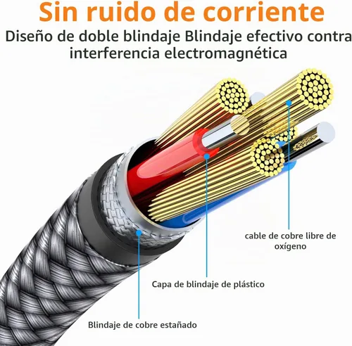 Vista 5 de Cable de audio auxiliar de 3.5mm a 2.5mm (2m), cable de 90 grados a la derecha compatible con auriculares Bose 700 QuietComfort QC45 QC35II QC35