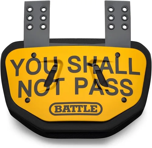 Vista 50 de Battle Sports Placa de espalda de fútbol novedosa – Protector de espalda inferior de carcasa dura con espuma contorneada para protección de alto