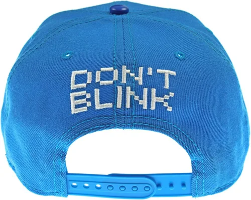 Vista 3 de Sega Genesis Sonic The Hedgehog Hat - Azul 8 Bit Pixel Don't Blink Snapback, Azul