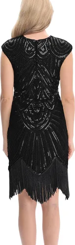 Vista 2 de Wuchieal Women's 1920's Dress Flapper Vintage Great Gatsby Charleston Party Dress