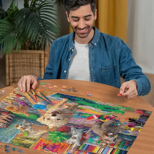 Vista 7 de Ravensburger Cute Crafters - Rompecabezas de gran formato para todas las edades 750 piezas únicas Tecnología Softclick Certificado FSC Ideal