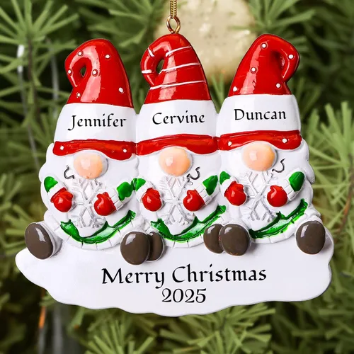 Vista 22 de Bemaystar 2025 Adornos Personalizados de Primer Navidad del Bebé - Adornos de Navidad de Resina Hechos a Mano con Nombre y Año - Adornos de Navidad