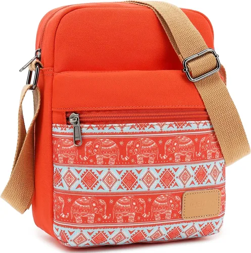Vista 3 de Leaper - Juego de estuche y cartera bandolera de lona para niñas y mujeres