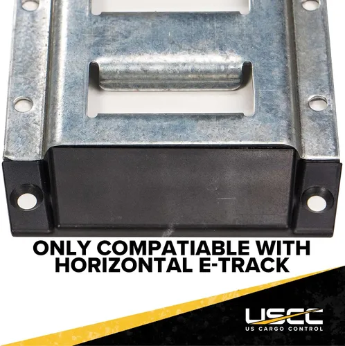 Vista 6 de US Cargo Control Tapas de extremo E para riel horizontal E-Track (paquete de 4), tapa protectora de extremo de plástico negro duradero para rieles