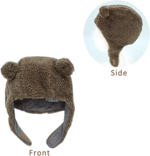 Vista 4 de Keepersheep Sombrero de invierno para bebé, gorro con oreja, gorro de trooper con orejas