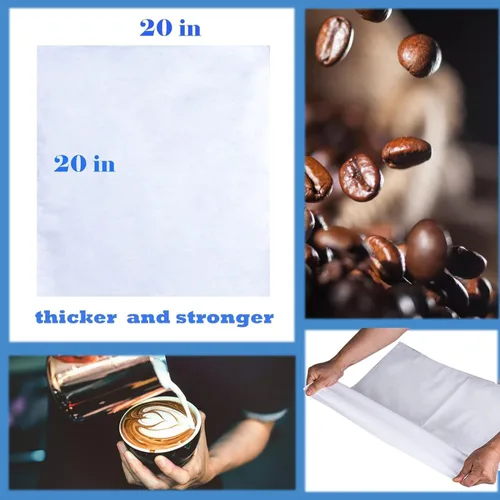 Vista 2 de Paquete de 100 filtros de café frío de 20 x 20 pulgadas, bolsas comerciales de café frío para preparar hasta 5 libras, bolsa de filtro, filtro