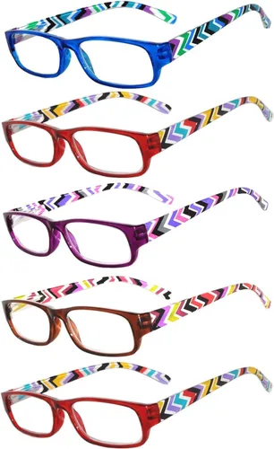Vista 6 de OWL Readers - Paquete de 5 lentes de lectura elegantes para mujer con hermosos patrones para mujer, bisagra de resorte de lujo, aspecto elegante