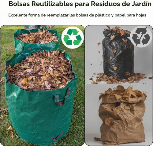 Vista 6 de Gardzen Paquete de 3 bolsas de jardín de 80 galones
