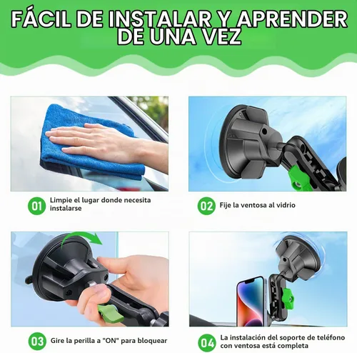 Vista 6 de psycat Chubby Grip - Soporte magnético para teléfono con ventosa para iPhone, Samsung, todos los teléfonos inteligentes, rotación de 360°, soporte