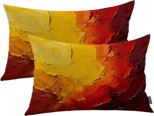 Vista 73 de Shrahala Juego de 2 fundas de almohada de mandala de color beige para exteriores, cuadradas, mandala, para interiores, de lino resistente al agua