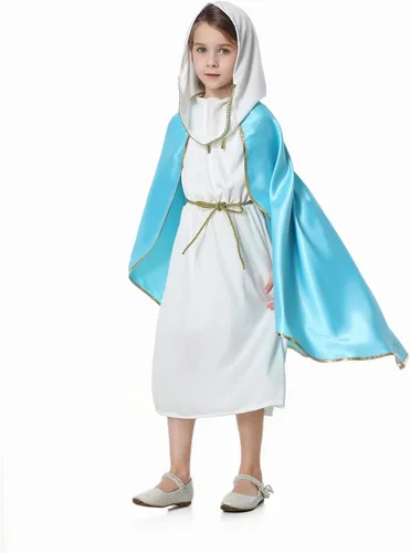 Vista 4 de LMYOVE Disfraz de Virgen María para niñas para Halloween
