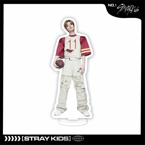 Vista 6 de Kpop Stray Kids Social Path Álbum acrílico de doble cara acrílico de pie letrero Hyunjin Felix figura de acción modelo modelo regalo para fanáticos