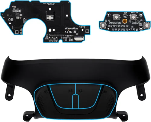 Vista 14 de eXtremeRate Back Buttons Attachment for Nintendo Switch Pro Controller, Clear Black Back Paddles Programable RISE4 Remap Kit for Switch Pro