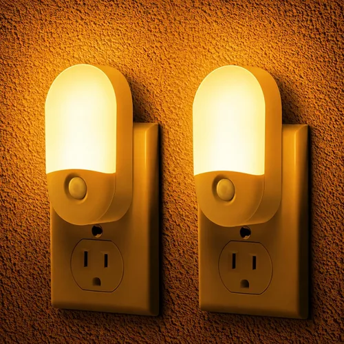 Vista 9 de L LOHAS LED Luces nocturnas enchufables a la pared, [2 unidades] Luz nocturna LED regulable con sensores de luz, luces nocturnas de brillo ajustable