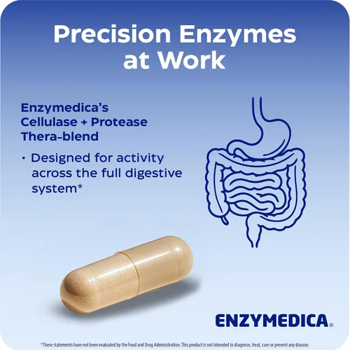 Vista 5 de Enzymedica, Candidase, Enzimas para Apoyo de Limpieza Suave, Salud Intestinal, 120 Unidades Enzymes for Gentle Cleansing Support for Men & Women