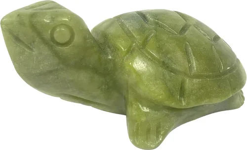 Vista 5 de Talla de piedras preciosas de cristal de tortuga nefrita tallada a mano