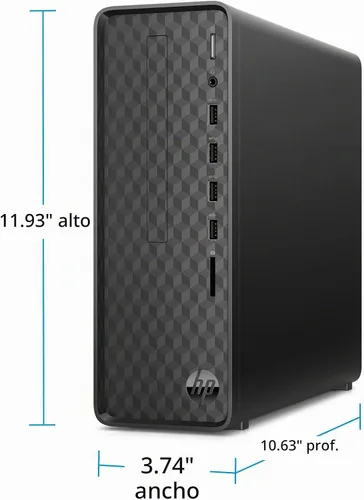 Vista 4 de HP Envy Desktop Intel Core i7-10700 de 10ª generación, 16 GB de RAM, disco duro de 1 TB y SSD de 512 GB, Windows 11 (TE01-1020, negro)