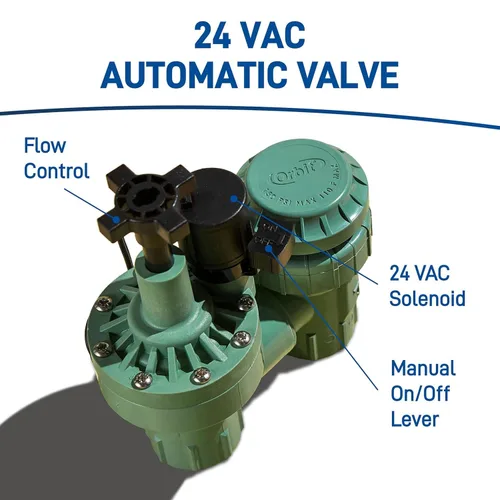 Vista 6 de Orbit 57604 - Paquete de 3 válvulas antisifón automáticas de 1 pulgada FPT serie 100 con control de flujo y reductor de 3/4 pulgadas