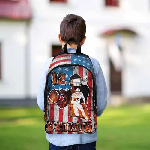 Vista 5 de Bolsa de viaje personalizada para niños, mochila personalizada para niños adolescentes con nombre para hijo, hija, regalo de regreso a la escuela