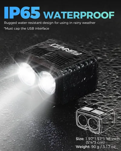 Vista 7 de Luz de Casco LED Faro de Bicicleta Recargable Luz de Casco de Bicicleta IP65 Impermeable 1000 Lúmenes 5 Modos de Iluminación Luz de Casco
