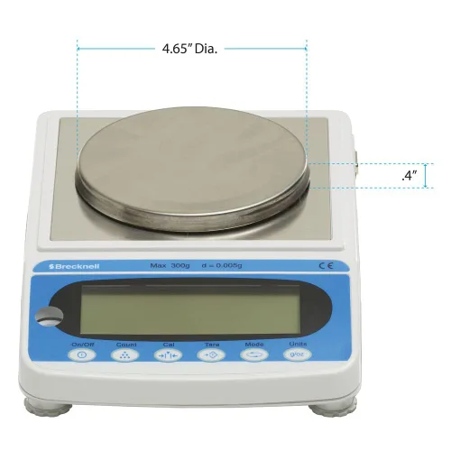 Vista 2 de Brecknell Balanza de pesaje de precisión, 21.16 oz x 0.00 oz (MBS-600)