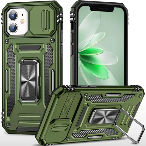 Vista 13 de Funda para iPhone 12 Pro Max con cubierta deslizante para cámara, con soporte para anillo de dedo, soporte magnético para automóvil, para iPhone 12