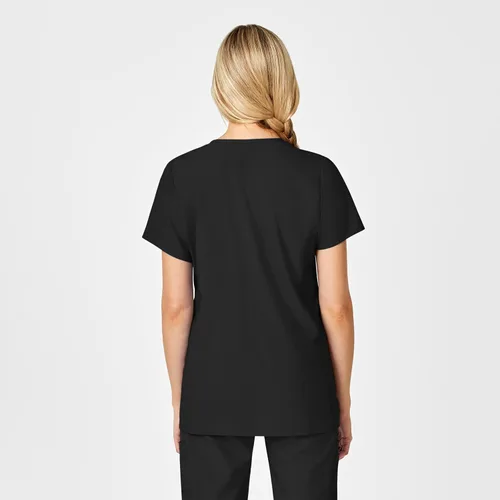 Vista 4 de Wink W123 - Camiseta de maternidad con cuello en V Negro