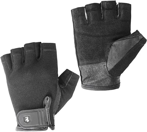 Vista 7 de Luwint Guantes de entrenamiento para hombre, guantes de ejercicio acolchados SBR de cuero para levantamiento de pesas, transpirables, ajuste cómodo