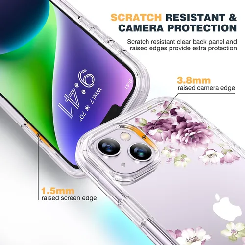 Vista 909 de DIACLARA - Funda transparente compatible con iPhone XR 6.1 pulgadas 2018