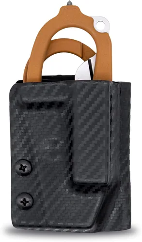 Vista 8 de Clip & Carry Kydex - Funda multiherramienta para tijeras de trauma de cuero Raptor, fabricada en Estados Unidos (multiherramienta no incluida) EDC