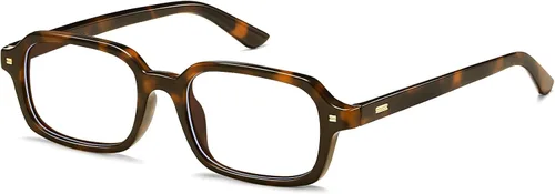 Vista 8 de Rectangle Blue Light Blocking Glasses for Women Retro Slim Square Glasses Computer TV Eyeglasses Anti Eyestrain Verde oliva