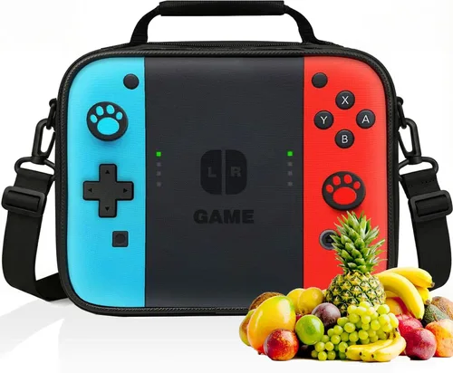 Vista 8 de Lonchera aislada para niños y niñas, bolsa de almuerzo para la escuela, trabajo, oficina, viajes, picnic, senderismo, playa, lonchera portátil