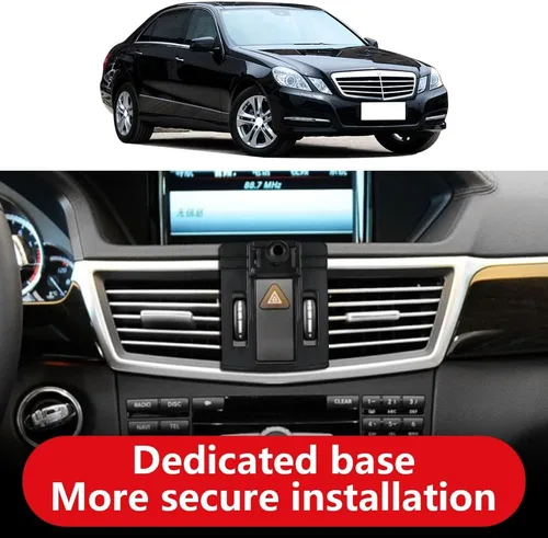 Vista 3 de Soporte para teléfono de coche para Mercedes Benz Clase E 2010-2013 E300 E350 E550 E63 AMG W212 Accesorios de automóvil Soporte de navegación