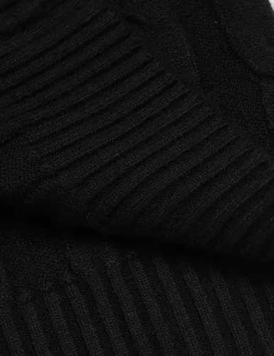 Vista 7 de Suéter COOFANDY ajustado, de tejido trenzado, para hombre, de cuello alto, sin botones