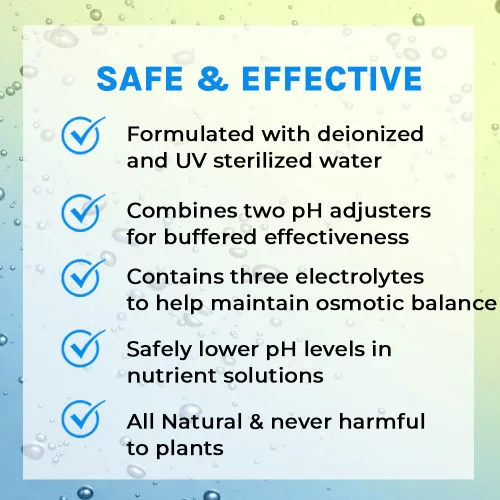Vista 4 de Microbe Life Hydroponics Líquido de control de pH hacia abajo, tampón premium para estabilidad del pH, disminuye los niveles de pH, uso