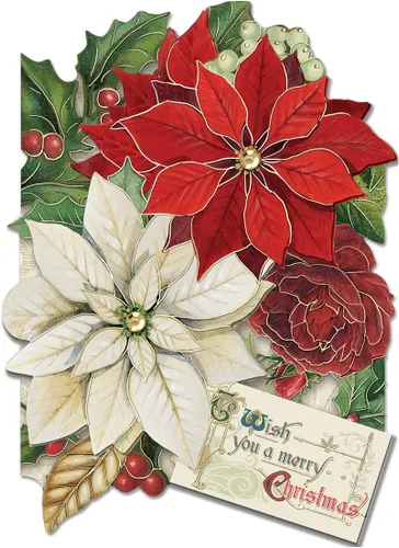 Vista 15 de Punch Studio Child Medallion - Tarjetas navideñas dimensionales en caja con 12 tarjetas y sobres adornados (44696)