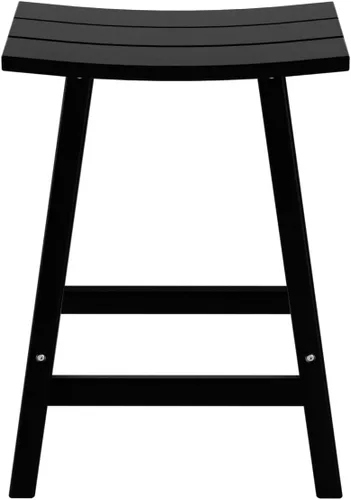 Vista 5 de HDPE Laguna Contempo - Taburete de silla de montar de 24 pulgadas, color negro
