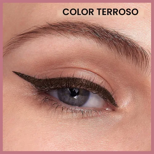 Vista 6 de MAYBELLINE New York Hyper Easy Liquid Pen No-Skip Delineador de ojos impermeable, acabado satinado, marrón oscuro MARRÓN PITCH