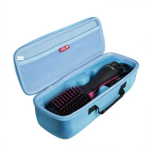 Vista 8 de Hermitshell Estuche de viaje para secador de pelo Revlon/Umeely de un solo paso y cepillo de aire caliente voluminizador (negro+rojo ciruela)