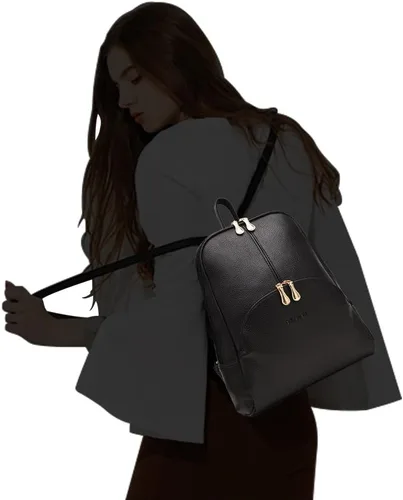 Vista 4 de Nevenka mochila informal estilo cartera de imitación cuero con cierre para mujer
