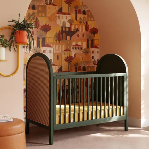 Vista 8 de Babyletto Bondi Cane - Cuna convertible 3 en 1, color verde bosque