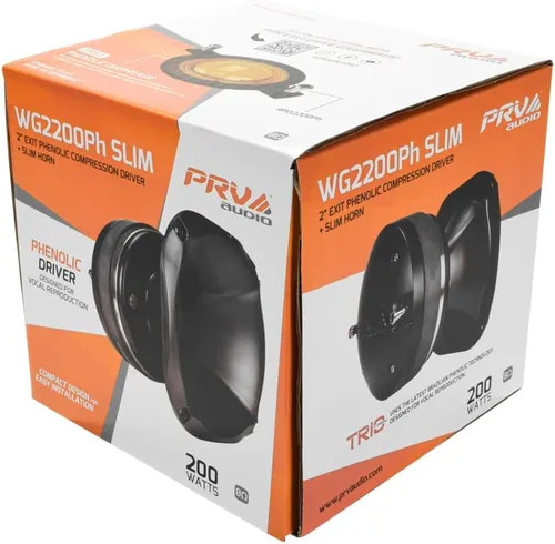 Vista 6 de PRV AUDIO Controlador de compresión de rango medio de salida de 2 pulgadas + bocina WG2200Ph Slim 200 vatios 8 ohmios 109 dB, bocina de aluminio