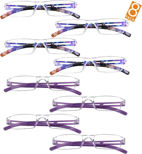 Vista 18 de LifeArt Lentes de bloqueo de luz azul, antifatiga ocular, anteojos de lectura para computadora, anteojos de juegos, gafas de TV para mujeres