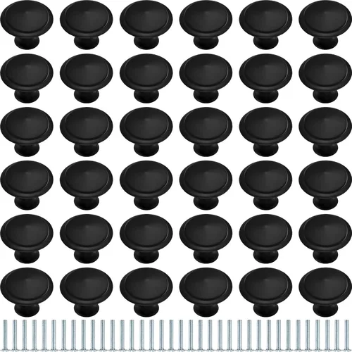 Vista 8 de Ripeng 36 pomos redondos para gabinetes de cocina, manijas de cajón de hardware con tornillos para muebles de dormitorio (1.06 pulgadas)